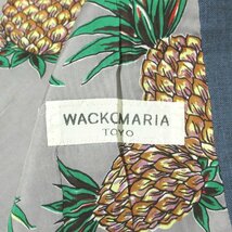 良品 WACKO MARIA ワコマリア シルクブレンド 南国柄 ベスト ジレ XL ネイビー 031_画像3