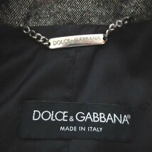 美品 DOLCE&GABBANA ドルチェ&ガッバーナ ウール シルクブレンド シングル テーラードジャケット 40サイズ ブラック系_画像5