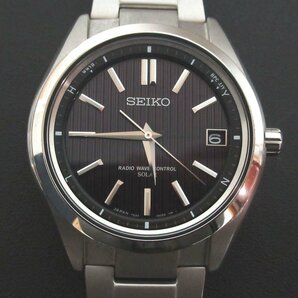 美品 SEIKO セイコー BRIGHTZ ブライツ 電波ソーラー 3針式+カレンダー メンズウォッチ 腕時計 SAGZ083 7B24-0BH0の画像1