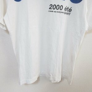 美品 COMME des GARCONS コムデギャルソン クルーネック プリント 半袖 Tシャツ カットソー ブルー×ホワイトの画像5