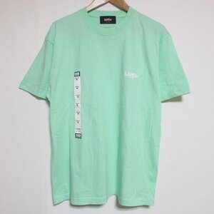 美品 SAPEur サプール プリント 半袖 Tシャツ カットソー M ライトグリーン