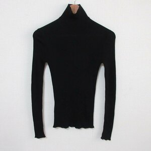  new goods unused 22SS PRADA Prada ta-toru neck long sleeve rib knitted sweater size 36 black 