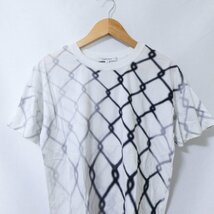 良品 CARVEN カルヴェン 金網柄 クルーネック 半袖 Tシャツ カットソー S オフホワイト 303 ◆_画像2