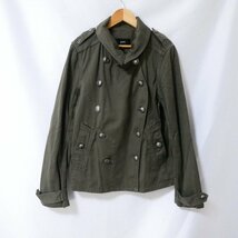 美品 green グリーン プレート ナポレオン風 ミリタリージャケット 2 カーキ 303 ◆_画像1