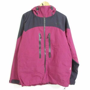 ほぼ美品 THE NORTH FACE ノースフェイス GORE-TEX ロゴプリント マウンテンパーカー L パープル