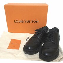 ほぼ美品 LOUIS VUITTON ルイヴィトン モノグラムエクリプス レザー レースアップ ダービーシューズ ビジネスシューズ 6.5 25.5cm ブラック_画像10