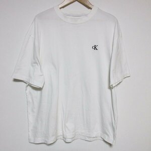 美品 22SS Calvin Klein カルバンクライン アーカイブロゴ 半袖 Tシャツ カットソー オーバーサイズ L ホワイト