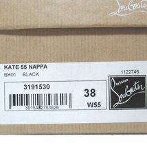 美品 Christian Louboutin クリスチャンルブタン KATE 55 NAPPA レザー ポインテッドトゥ パンプス 38サイズ 25cm相当 ブラック_画像10