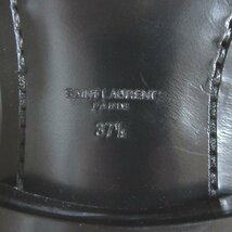 未使用 SAINT LAURENT PARIS サンローランパリ サイドジップ レースアップ レザー ショートブーツ 37.5サイズ 24.5cm相当 ブラック_画像6