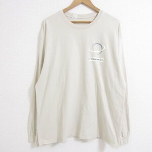 良品 N.HOOLYWOOD エヌハリ ミスターハリウッド CREW NECK LONG SLEEVE T-SHIRT プリント 長袖 Tシャツ カットソー 40 ライトベージュ