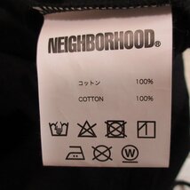 美品 NEIGHBORHOOD ネイバーフッド ロゴプリント クルーネック 半袖 Tシャツ カットソー L ブラック_画像4