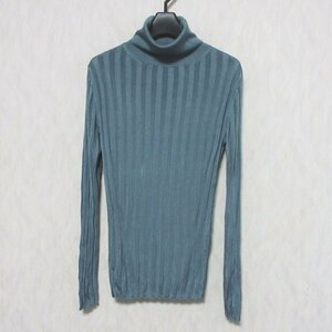 美品 Acne Studios アクネストゥディオズ タートルネック 長袖 リブ編み トップス FN-WN-KNIT00004 PAW18 S ブルー ◆