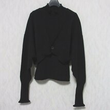 美品 22SS LE CIEL BLEU ルシェルブルー Cropped Cardigan & Knit Top アンサンブル ニット カーディガン 24S61312 36 ブラック ◆_画像1