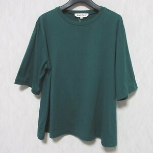 美品 ENFOLD エンフォルド 半袖 Tシャツ カットソー 3009S280-2430 38 グリーン ◆