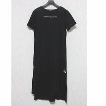 美品 DIESEL ディーゼル リッチコットン ロング ワンピース 00S2IQ-D-FELIX-LONG-0QANW XS ブラック ◆_画像1