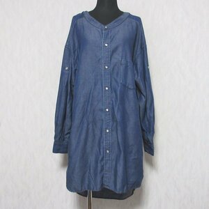 美品 MIHARAYASUHIRO Denim ミハラヤスヒロ 長袖 デニム ワンピース 62443161 36 ブルー ◆