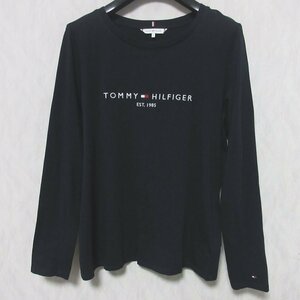 新品同様 TOMMY HILFIGER トミーヒルフィガー 長袖 Tシャツ カットソー M ネイビー ◆