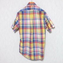 美品 RALPH LAUREN ラルフローレン チェック柄 半袖 ボタンダウン シャツ S 170/92A マルチカラー ◆_画像2