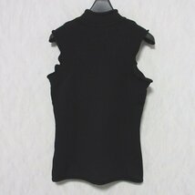 美品 22SS LE CIEL BLEU ルシェルブルー Cropped Cardigan & Knit Top アンサンブル ニット カーディガン 24S61312 36 ブラック ◆_画像4