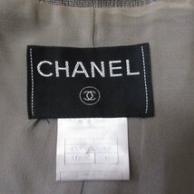 ヴィンテージ CHANEL シャネル ショート丈 シングル ジャケット 40 グレー_画像4