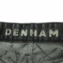 美品 DENHAM デンハム SHANK REGULAR CARROT FIT ストレッチ USED加工 デニムパンツ ジーンズ W30 ブラック系_画像7