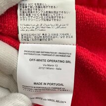 美品 19SS OFF-WHITE オフホワイト ロゴプリント スウェット イージーショーツ ショートパンツ XL レッド_画像8