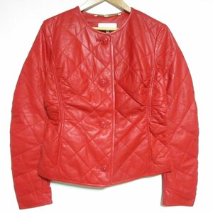  прекрасный товар ESCADA SPORT Escada овечья кожа стеганная куртка no color жакет 36 красный *