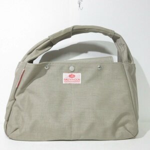 美品 BAG'n'NOUN バッグンナウン ナイロン ハンドバッグ ベージュ ◆