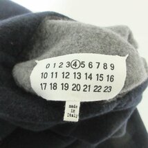 美品 17AW Maison Margiela 4 メゾンマルジェラ カシミヤ100％ ダブルフェイス 五分袖 膝丈 ハイネック ワンピース 36 ネイビー 033 ◆_画像3