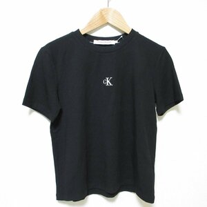  unused CALVIN KLEIN JEANS Calvin Klein jeans CK Logo T-shirt cut and sewn XS size black *