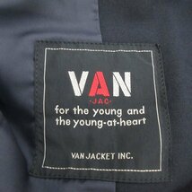 美品 VAN JACKET ヴァンヂャケット シングル 金ボタン 3B テーラードジャケット 紺ブレ サイズ88YA4 ネイビー_画像6