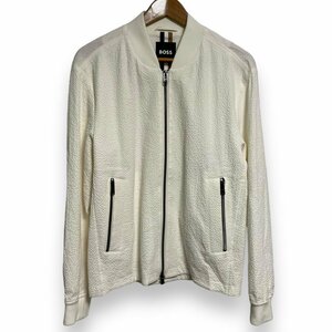  beautiful goods HUGO BOSS Hugo Boss online complete sale model SLIM FIT stretch sia soccer blouson Bomber jacket 44 white 