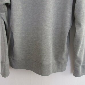 美品 THE NORTH FACE ノースフェイス HEATHERED SWEAT HOODIE プリント フーディー スウェットパーカー NT61696 サイズL グレー×レッドの画像6