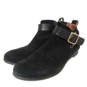  beautiful goods Unline by alfredoBANNISTER Anne line bai Alfredo Bannister suede leather ankle boots 40 size 25cm corresponding black 