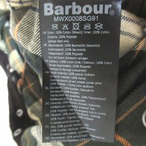 新品同様 20AW Barbour バブアー BORDER WAX JACKET ボーダー ワックスコーティング オイルドジャケット コート MWX0008SG91 34 ブラック_画像5