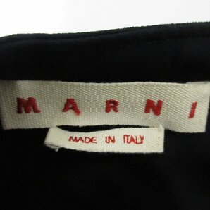 美品 MARNI マルニ クルーネック バックボタン ロング ブラウス シャツ オーバーサイズ 40 ブラックの画像6