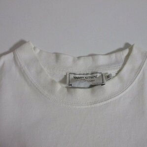 良品 MAISON KITSUNE メゾンキツネ ダブルワッペン 半袖 Tシャツ カットソー BU00103AT1500 小さいサイズ XS ホワイト ◆の画像3