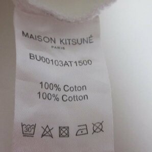良品 MAISON KITSUNE メゾンキツネ ダブルワッペン 半袖 Tシャツ カットソー BU00103AT1500 小さいサイズ XS ホワイト ◆の画像5