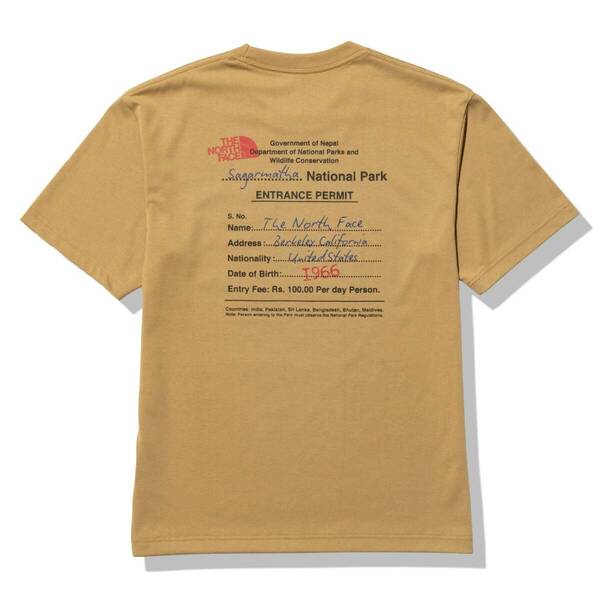 即決☆ノースフェイス エントランス パーミッション 半袖Tシャツ KT/Mサイズ ケルプタン ロゴ 速乾 ドライ