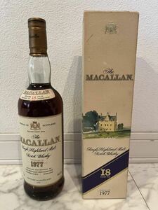 ザ・マッカラン 18年 1977年 未開栓 750ml ウイスキー 未開封品　希少品　THE MACALLAN スコッチウイスキー 旧ボトル