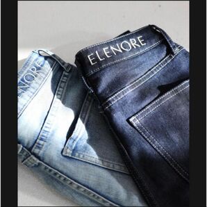 ELENORE エレノア ストレッチスキニーデニムパンツ 24 ネイビー navy