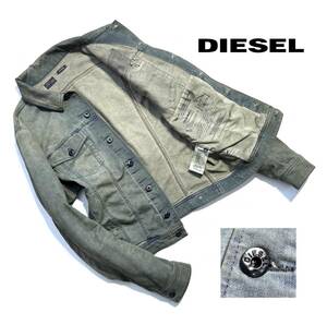 名作【定価4万超】DIESEL ディーゼル ジョグ デニムジャケット Gジャン M メンズ ジョグジーンズ【クラッシュ リペア加工】スウェット