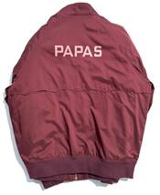 定価7万超【LL(52)】Papas パパス スウィングトップ ジップジャケット LL(52) メンズ【ロゴ刺繍ワッペン】裏地チェック 日本製 着心地抜群_画像3