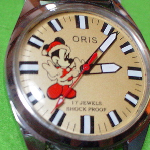 アンティーク 手巻き式 １７石 ORIS SWISS MADE DISNEY ミッキーマウス 腕時計の画像1