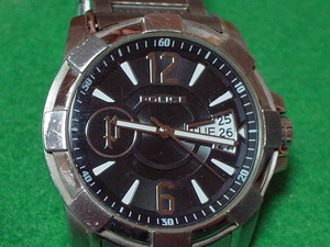  rare article design POLICE 10ATM wristwatch black 