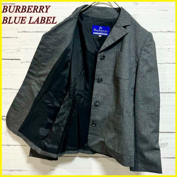 BURBERRY BLUE LABEL バーバリー ブルーレーベル ジャケット テーラードジャケット グレー 38 Mレディース