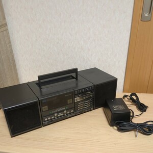 National ラジオカセットレコーダー レトロ RX-C20 アダプター使用しラジオ視聴、カセットテープ音でました　電池駆動未確認　ジャンク扱い