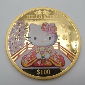 ◎ハローキティ Hello Kitty 40周年記念金貨SAKURA 純金1/2OZ 漆箱/ 純金 約15.7g/ 純金 キャラクター◎SHの画像3