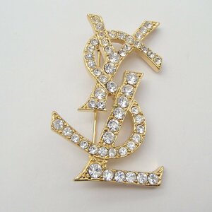 ◎Yves Saint Laurent イブサンローラン YSL ブローチ /ラインストーン アクセサリー ヴィンテージ◎HK