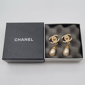 ◎CHANEL シャネル ピアス / フェイクパール / ラインストーン ココ ココマーク ヴィンテージ アクセサリー◎NH